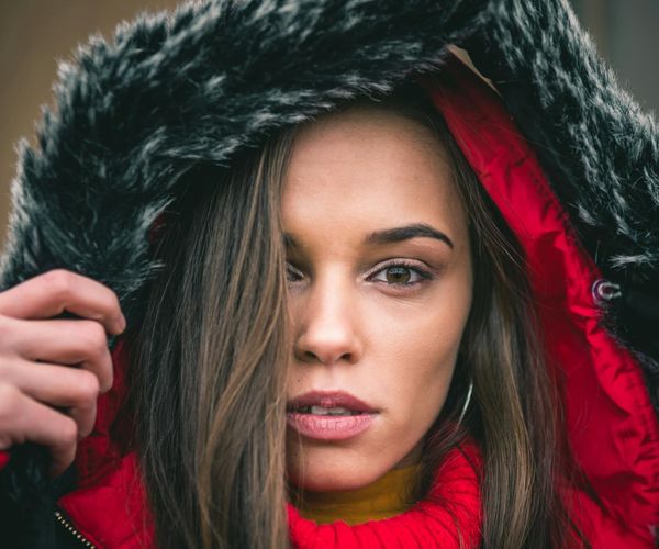 Close up of eye looking into the distance.